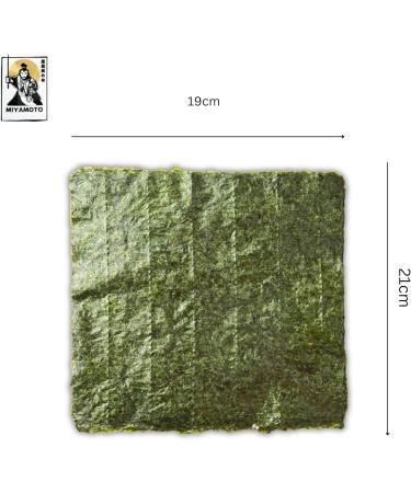 Miyamoto Roasted Seaweed 250g (Pack of 1) | 19x21cm-100 Sheets - Buy Online on GoSupps.com