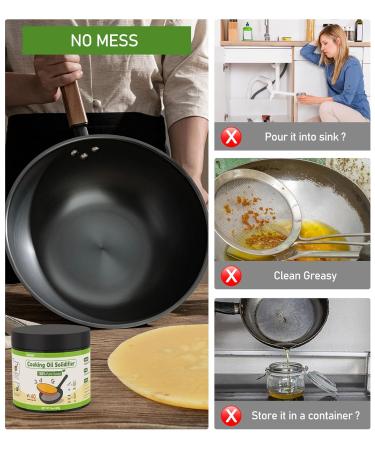 Eco-Friendly Cooking Oil Solidifier - 100% Plant-Based Grease Hardener for Easy Disposal (Solidifies Up to 40 Cups - Buy Online on GoSupps.com