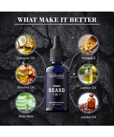 Premium Beard Oil for Men - Almond & 5 Essential Oils for Softening Beard - 35ml | International Shipping - Buy Online on GoSupps.com