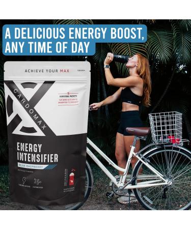 Energy Intensifier - Liquid Energy Booster with 200mg Caffeine BCAA 100% Vitamin B12 B6 B3 - Keto-Friendly Vegan Sugar-Free Zero Calories - Blue Raspberry Flavor - Buy Online on GoSupps.com