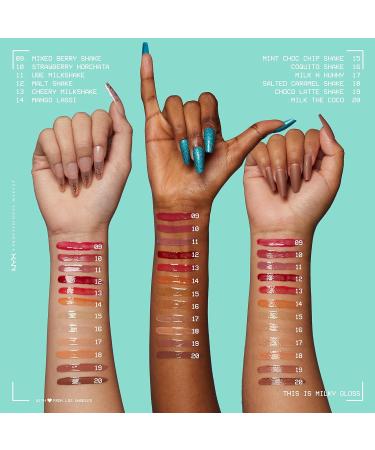 NYX Professional Makeup Strawberry Horchata Milky Gloss Lip Gloss - 12 Hour Hydration, Vegan, Mauve Pink - Scented Milkshake - Buy Online on GoSupps.com