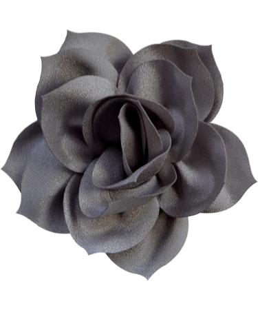 Satin Lotus Flower Hair Clip - Silver Gray | Funny Girl Designs - Buy Online on GoSupps.com