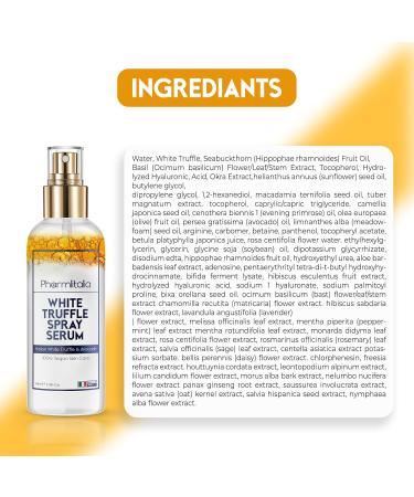 Italian White Truffle Spray Serum - Vegan Hydrating Face Mist with Avocado | Radiant Skin Serum - 3.38 Fl Oz - International Shipping Available - Buy Online on GoSupps.com