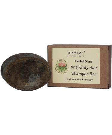 SOAPS4ME Handmade Anti Grey Hair Shampoo Bar Herbal | With Cassia Henna Indigo Amla Tulsi Shikakai Reetha Sulfate Free for Men and Women