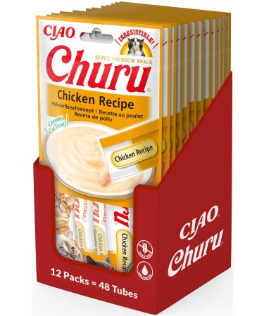 Inaba Churu - Katzeneckerli Puree with chicken - delicious snacks for cats - smooth and creamy texture - cat food - 48 tubes x 14g chicken 1 piece (1 Pack) - Buy Online on GoSupps.com