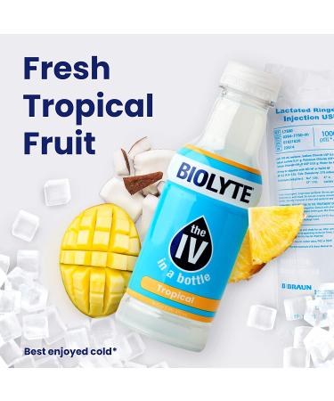 BIOLYTE Electrolyte Drink Tropical 12 Pack - Hydration Supplement with B Vitamins | Amino Acid Energy Drink - Keto-Friendly & Low Sugar - Buy Online on GoSupps.com