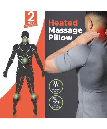 Salter EE6936BLKSTKEU7 Massage Pillow with Heating - Shiatsu Neck & Back Relief 4 Attachments UK/EU Connector - Buy Online on GoSupps.com