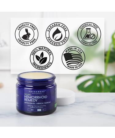 Remedy Hemorrhoid Balm - Fast Relief Cream for Burning, Itching, Pain, Swelling & Soothing | 2 Oz Hemorrhoid Ointment with Witch Hazel, Arnica & Yarrow - Buy Online on GoSupps.com