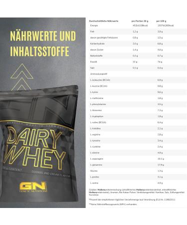 GN Laboratories 100% Dairy Whey Protein Powder 1000g - Cookies and Cream | Muscle Building Protein Shake - Buy Online on GoSupps.com