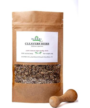 Cleavers Tea Cut Leaf 50g - Herbal Kidney UTI Support & Digestion - J. Przytulia Brand - Buy Online on GoSupps.com