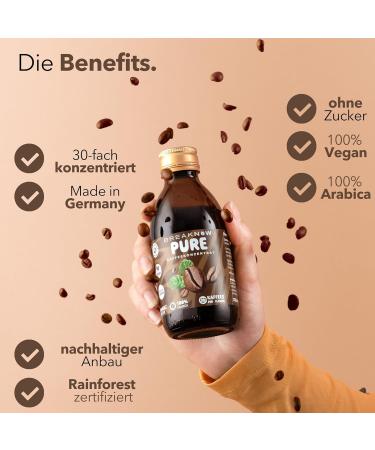 Breaknow Coffee Concentrate | Sugar-Free 100% Arabica Syrup | 30x Portions for Ice Coffee | Quick 10-Second Cold Brew | 200 ml Pure Coffee for Home & On-the-Go - Buy Online on GoSupps.com