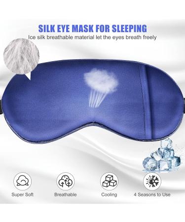 Cavoilu Silk Eye Sleeping Mask with Gel Eye Cooling Mask - for Dark Circles, Puffiness, Dry Eyes - Home, Office, Travel - Women's Gift - Buy Online on GoSupps.com