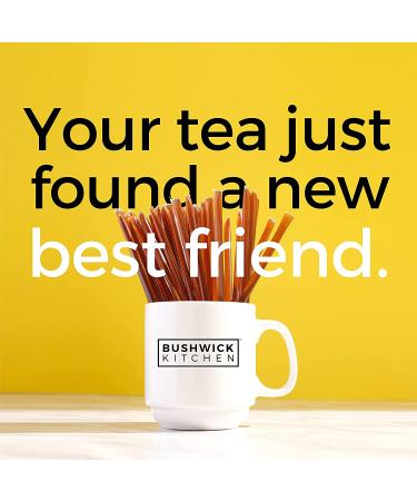 Bees Knees Meyer Lemon Honey Sticks - 50 Wildflower Honey Straws Infused with Citrus | Tea Accessories and Foodie Gifts - Buy Online on GoSupps.com