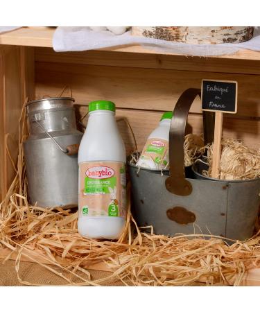 Babybio Liquid Growth Milk - 3rd Age from 10 Months - 6x1L - Organic Made in France & French Milk - Premium Formula: DHA/ARA - Buy Online on GoSupps.com