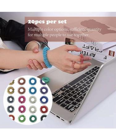 Khiry 20-Part Cordless Rings Set | Finger Massage & Acupressure Rings for Stress Relief & Blood Circulation - Buy Online on GoSupps.com