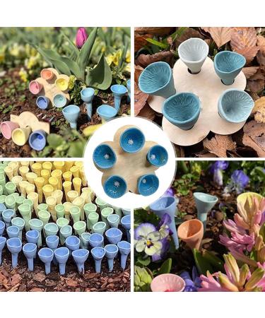 Bee Cups for Thirsty Bees Garden - Colorful Bee Insect Drinking Cups Thirsty Pollinators Need a Drink Bees Need Safe Places to Drink! Bee Cups Collect a Teaspoon Of Water (Colorful) - Buy Online on GoSupps.com