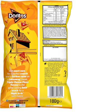 Doritos Triple Cheese Pizza 180g - Cheesy Snack for Pizza Lovers - Buy Online on GoSupps.com