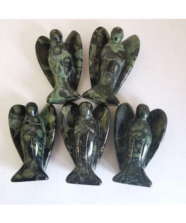 Lovionus89 Kambaba Jaspis Guardian Angel Statue - 5cm Hand-Carved Stone Healing Crystal Decoration - Buy Online on GoSupps.com