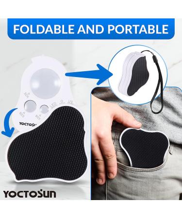 YOCTOSUN 30X 60X 90X Illuminated Jewelry Loupe Magnifier with UV Light and LED Lights - Ideal for Jewelry, Gems, Coins, Stamps - Buy Online on GoSupps.com