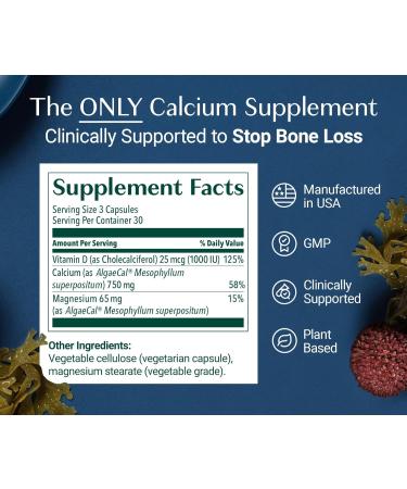 AlgaeCal Bundle - Plant Based Calcium Supplement with Vitamin D3 for Bone Health & Strength & Triple Power Omega-3 Fish Oil Natural Liquid Emulsion with EPA & DHA Curcumin Astaxanthin - Buy Online on GoSupps.com