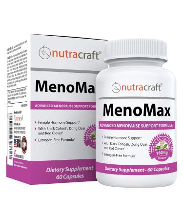 MenoMax #1 Menopause Relief Supplement | Black Cohosh, Dong Quai, Vitex Agnus, Red Clover, Sage, Soy and Wild Yam | Natural Support for Hot Flashes, Night Sweats, Dryness and Mood Swings | 60 Capsules