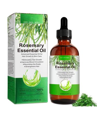 Vrtdhy Rosemary Oil l for Hair Growth & Skin Care 120ml Essential Oil for Eyebrow and Eyelash Nourishes The Scalp for Men Women 100% Pure & Natura
