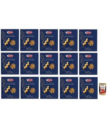 Italian Gourmet E.R. Barilla Specialit Cellentani Durum Wheat Semolina Pasta 15-pack 500g + Italian Gourmet Tomato Polpa 400g