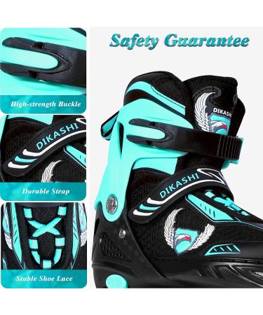 Adjustable Inline Skates for Kids Boys and Girls | Full Light Up Wheels | Indoor Outdoor Roller Blades for Children Youth Teens Beginners | Green - Medium - Buy Online on GoSupps.com