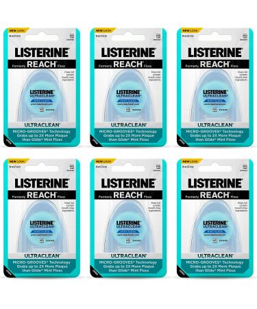 Listerine Ultraclean Dental Floss, Oral Care, Mint-Flavored, 30 Yards (pack of 6) 1 Count (Pack of 6) - Buy Online on GoSupps.com
