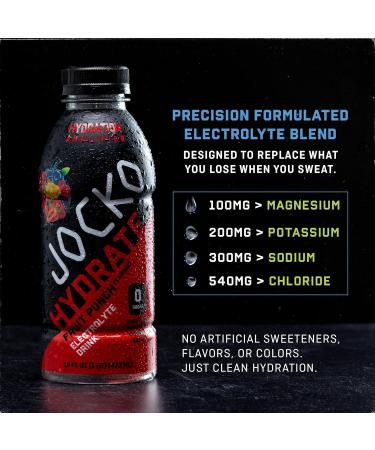 Jocko Fuel Hydrate Electrolyte Drinks - Sports Hydration Amplifier - Scientifically Formulated Electrolyte Blend Fruit Punch + Lemon-Lime 16 Oz (24 Pack) - Buy Online on GoSupps.com