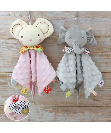 Baby Keepsake Rattle Personalized Security Blanket with Custom Embroidered Name for Newborn Baby Boys and Girls  Super Soft Plush Stuffed Elephant Baby Cuddle Blanket Snuggle Toy with Rattle Elephant Grey - Buy Online on GoSupps.com