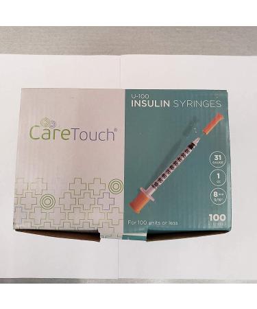 Care Touch Insulin Syringes 31g 5/16 8mm 1cc (Pack of 100) | Buy Online - Buy Online on GoSupps.com