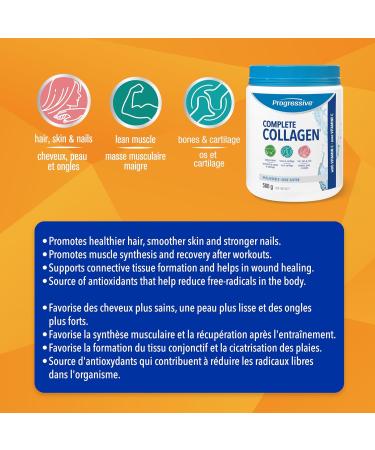 Complete Collagen Protein Powder Supplement - Unflavoured 500 g | Non-GMO antiobiotic-free hormone-free & Complete Collagen Vanilla Ice Cream - Buy Online on GoSupps.com