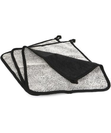 Paradiso 6pk Soft-Weave Wash Cloths in Black - Pack of 6 Luxury Towels - Buy Online on GoSupps.com