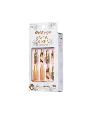 GoldFinger Snow Queen Gel Nail Kit - Limited Edition Joyeux Noel | X-Long Length & Polish-Free Mani - Buy Online on GoSupps.com