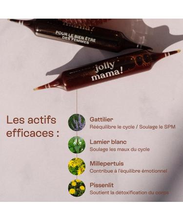 Happy Cycle - Naturally Rebalances the Female Cycle - 20 Ampoules of 10 ml - Relieves PMS - Organic Formula with Chasteberry - Buy Online on GoSupps.com