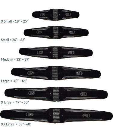 Comfort Compression Back Brace - XSmall (18-25 Waist) | Supportive Black Lower Back Brace for Pain Relief & Active Lifestyle - Buy Online on GoSupps.com