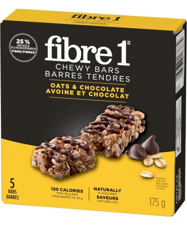 FIBRE 1 Oats and Chocolate Chewy Bars Naturally Flavoured Pack of 5 Bars Snack Bars - Buy Online on GoSupps.com