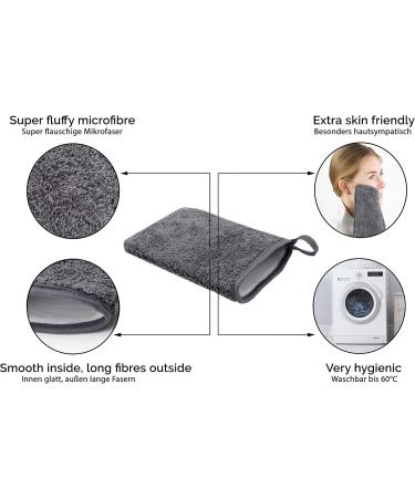 ZOLLNER24 Set of 9 Microfiber Washcloths - Soft Absorbent Anthracite Grey - 16x21 cm - Ideal for Home & Travel - Buy Online on GoSupps.com