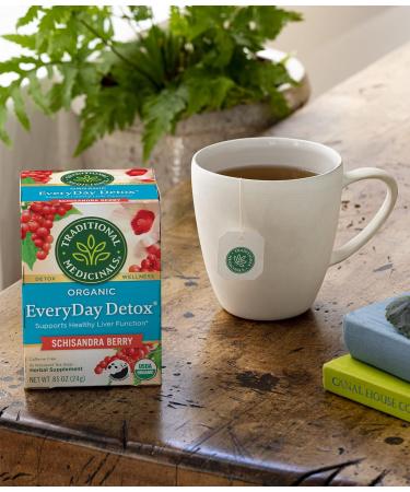 Traditional Medicinals Organic Everyday Detox Tea Sampler - Schisandra Berry, Dandelion, Lemon - 16 Tea Bags Per Box (3 CT) - Buy Online on GoSupps.com