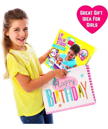 GirlZone Lip Balm Making Kit - 25-Piece Makeup and Lip Gloss Set with Glitters, Stickers & More - Fun Girls Toys Age 8 - Great Gift Idea - Buy Online on GoSupps.com