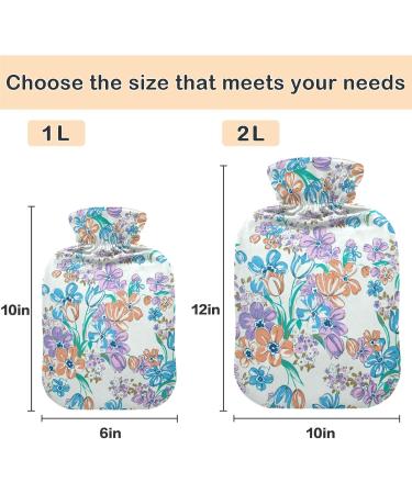Shop Naanle Vintage Flower Hot Water Bottle | 1L Heat & Cold Therapy | Pain Relief for Bed Hands & Feet - Buy Online on GoSupps.com