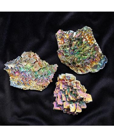 Natural Rock Crystal Cluster Quartz Geode Stone Bismuth ore Rainbow Stone Colorful Specimen for ReikiHome Decor 300g Crystal Cluster (Size : 200g) - Buy Online on GoSupps.com