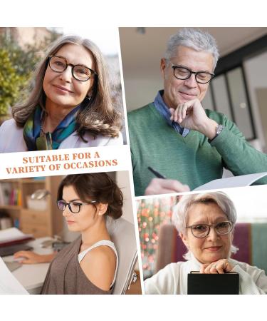 4 Pack Small Blue Light Blocking Reading Glasses for Women & Men - Spring Hinge Oval Readers in 147 Mixed Colors - 2.25x Magnification - Buy Online on GoSupps.com