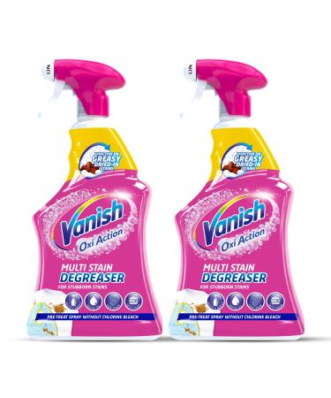 Vanish Gold Oxi Action Multi Stain Degreaser for Stubborn Stains 950ml| Pre-Treat Trigger Spray | 30 Seconds Stain Removal | For Colours and Whites | Pack of 2