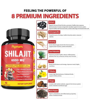 Shilajit Extract Capsules 6550mg - 3 Months Supply (90 Capsules) - Buy Online on GoSupps.com