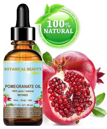 Buy 100% Pure Pomegranate Oil - Natural Refined Cold-Pressed Carrier Oil for Face Skin Hair & Nails - 1 Fl oz by Botanical Beauty - Buy Online on GoSupps.com