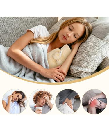 HomeWit 2L Large Hot Water Bottle with Soft Cover - Versatile Hose Heat Bottle for Waist Shoulder and Neck - Comfortable Champagne Color - Buy Online on GoSupps.com