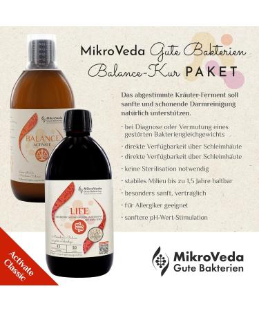 Microveda Advanced Cure Activate Classic 2 Set | Vegan Microbiotic Ferment Drink in Glass Bottles (2x0.5L) | Healthy International Shipping - Buy Online on GoSupps.com