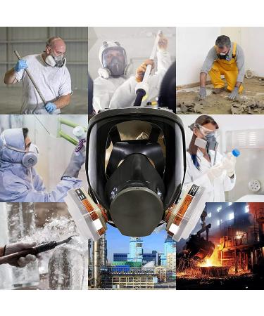 Full Face Respir tor Reusable Gas Cover Organic Vapor Mask and Anti-fog dust-proof Face Cover Full Face Cover Protection for for painting mechanical polishing logging welding and other work protection - Buy Online on GoSupps.com
